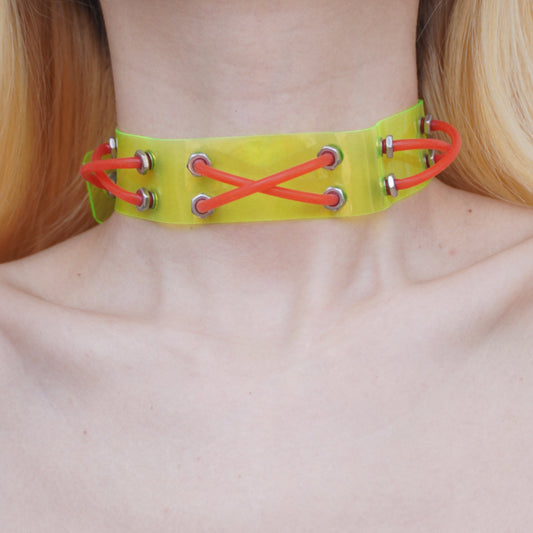 Futuristic Cyberpunk-Inspired Choker—Handcrafted Necklace