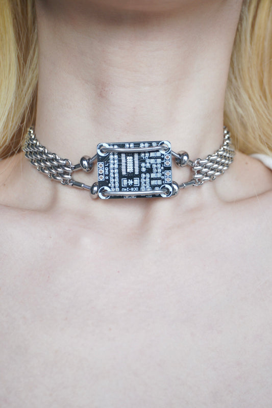 DZ004 Electronic BLack Circuit Board Collar