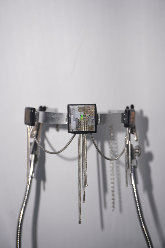 GP001 Electronic Chip Tassel Necklace