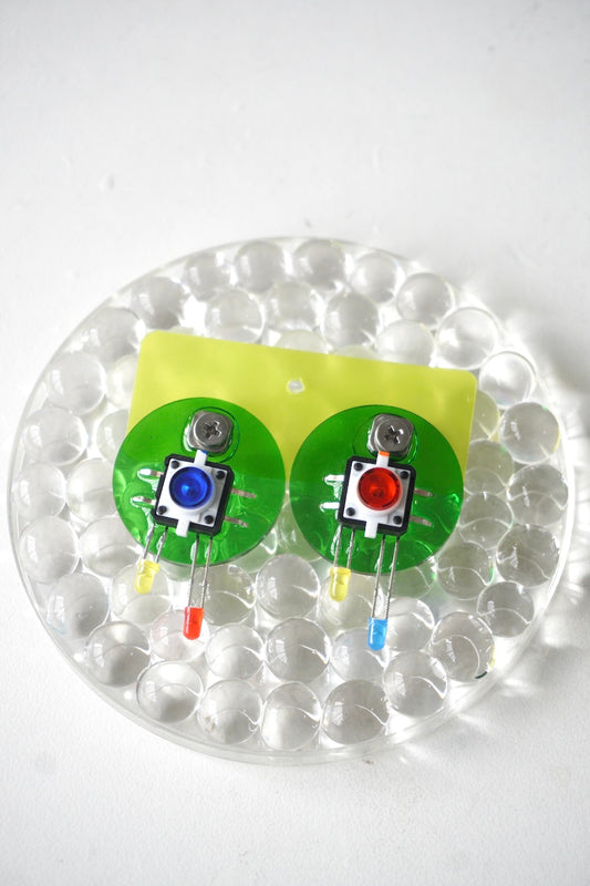 DZE003 Jelly Bubble Electronic Component Earrings(Stainless Steel Earrings)