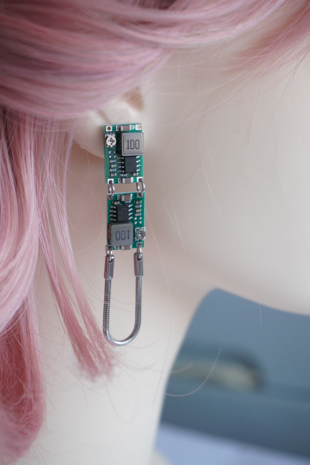 DZE001Circuit Board Tassel Earrings (Stainless Steel Earrings)