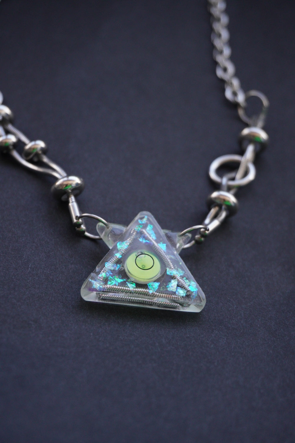 SP002 Triangle Level Futuristic Necklace