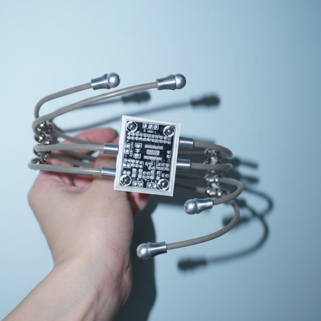 Custom Edition Futuristic Cyberpunk Magnetic Multi-Layer Choker — Circuit Board-Inspired Future Style
