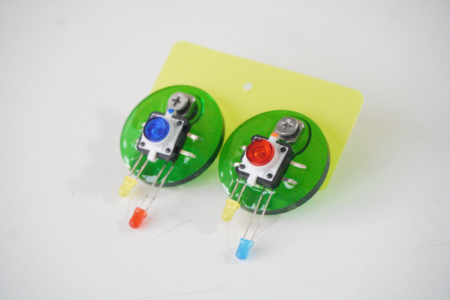 DZE003 Jelly Bubble Electronic Component Earrings(Stainless Steel Earrings)
