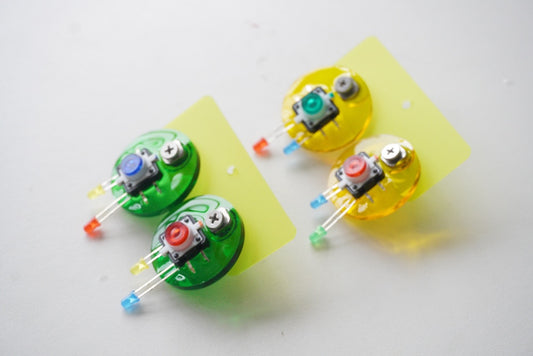 DZE003 Jelly Bubble Electronic Component Earrings(Stainless Steel Earrings)