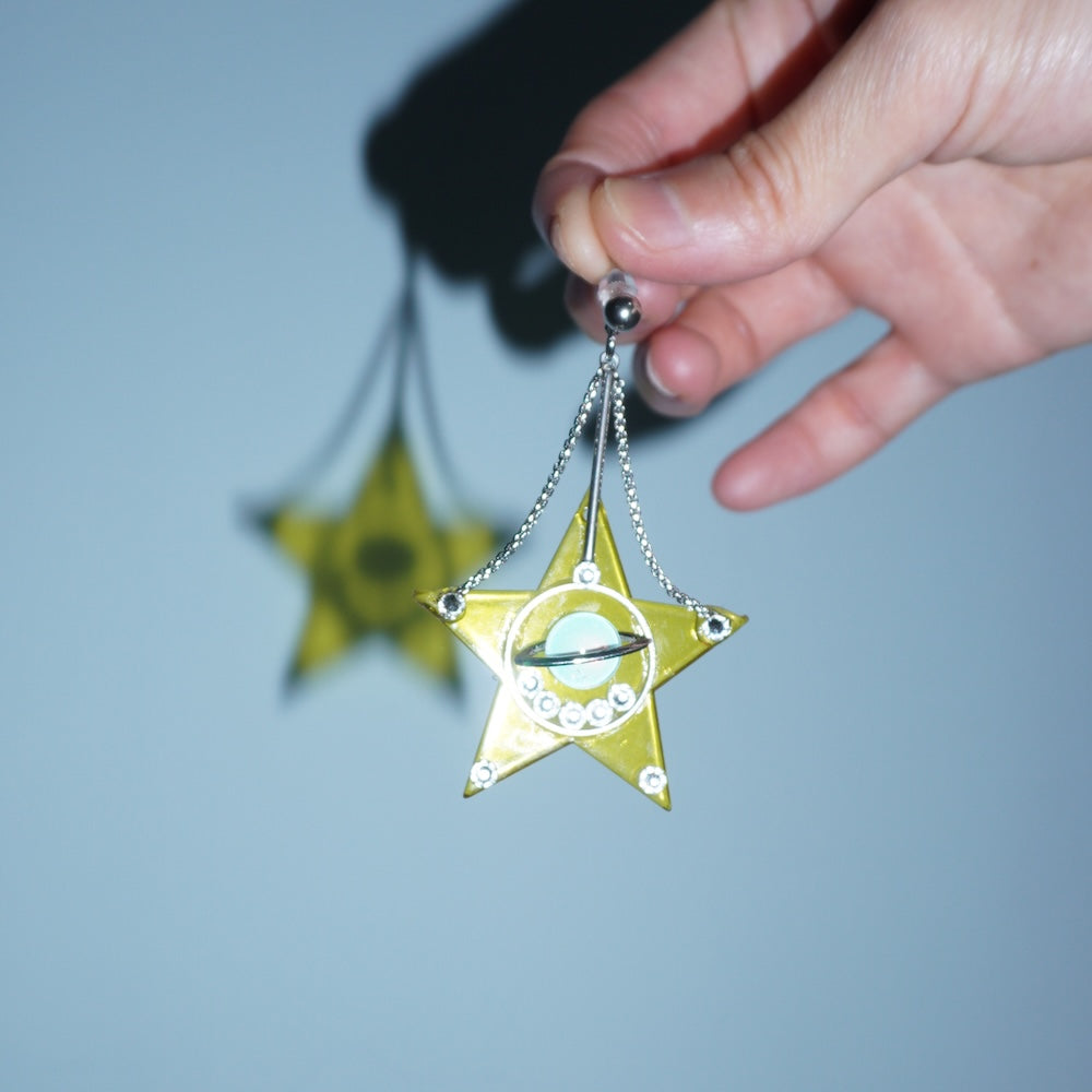 Star Pendant Earrings – One-of-a-Kind Handmade Statement Jewelry