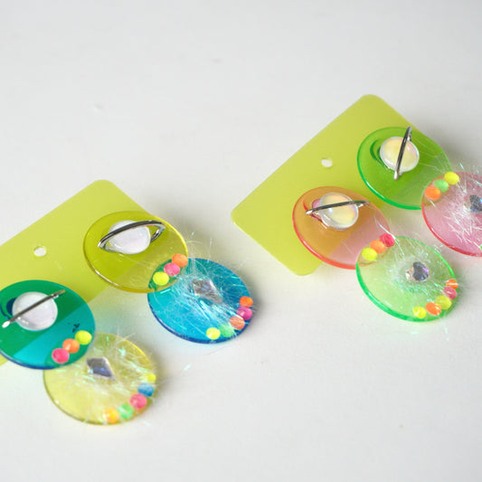 NHE002 Jelly Bubble Plush Cute Earrings(Stainless Steel Earrings)