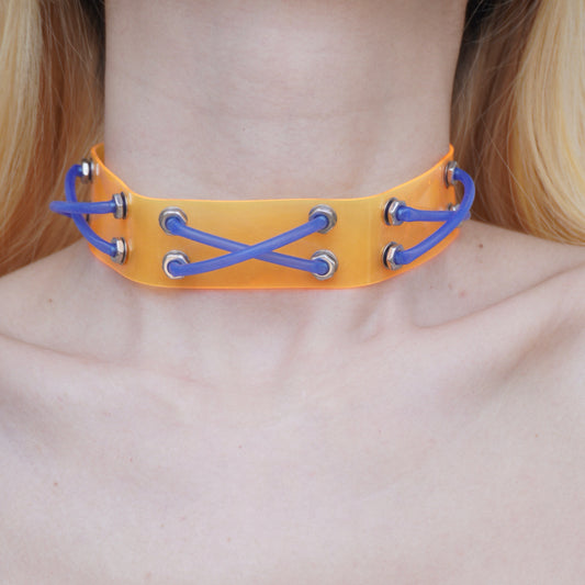 Futuristic Cyberpunk-Inspired Choker—Handcrafted Necklace