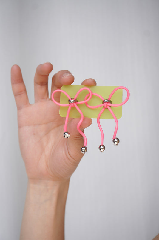 NHE003 Pink Wrap Butterfly Sweet Earrings(Stainless Steel Earrings)