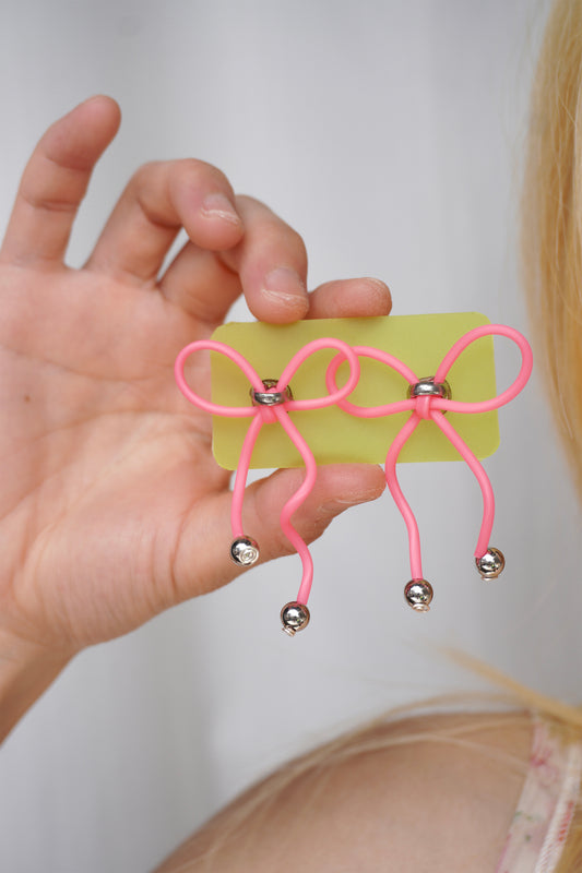 NHE003 Pink Wrap Butterfly Sweet Earrings(Stainless Steel Earrings)