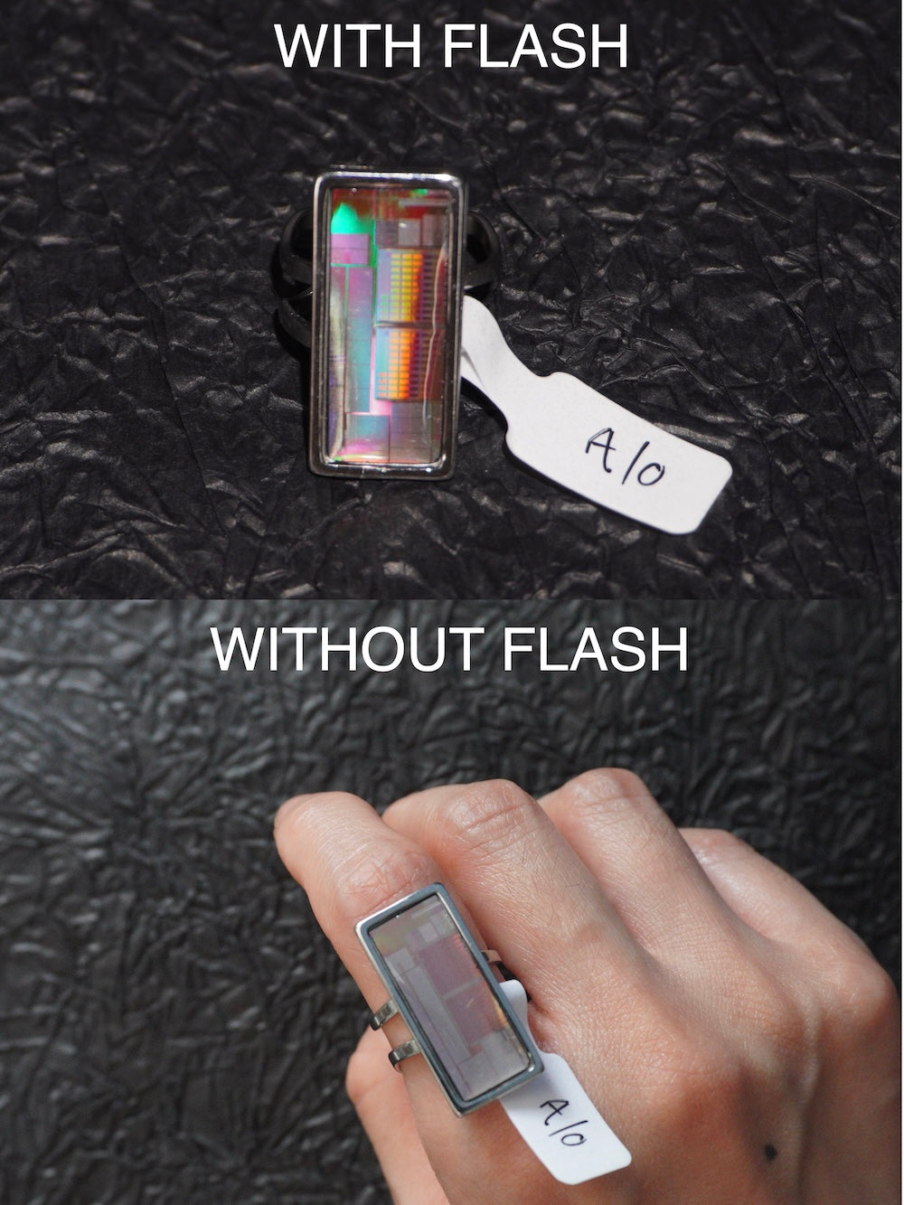 One-of-a-Kind Electronic Chip Ring — Rectangle