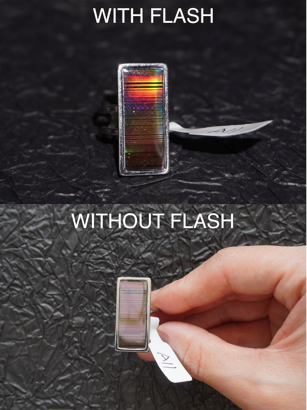 One-of-a-Kind Electronic Chip Ring — Rectangle