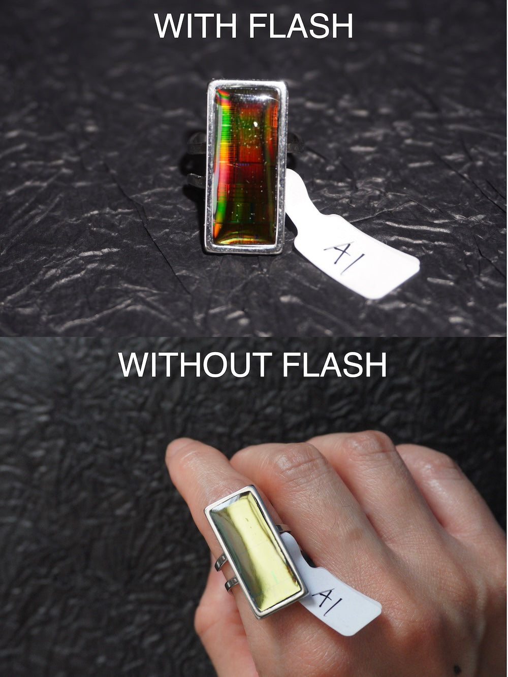 One-of-a-Kind Electronic Chip Ring — Rectangle