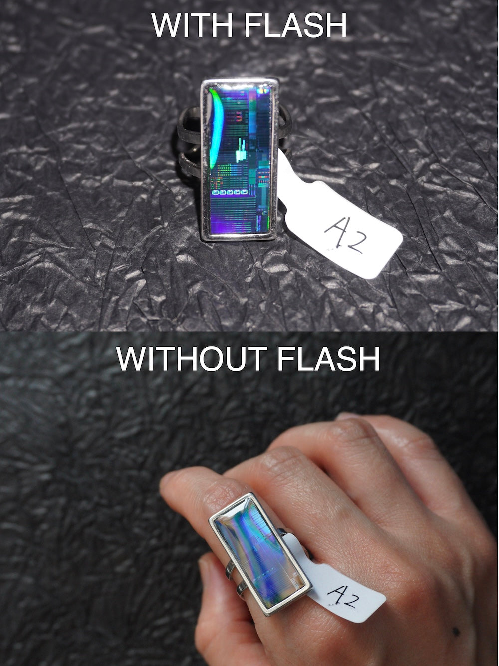 One-of-a-Kind Electronic Chip Ring — Rectangle