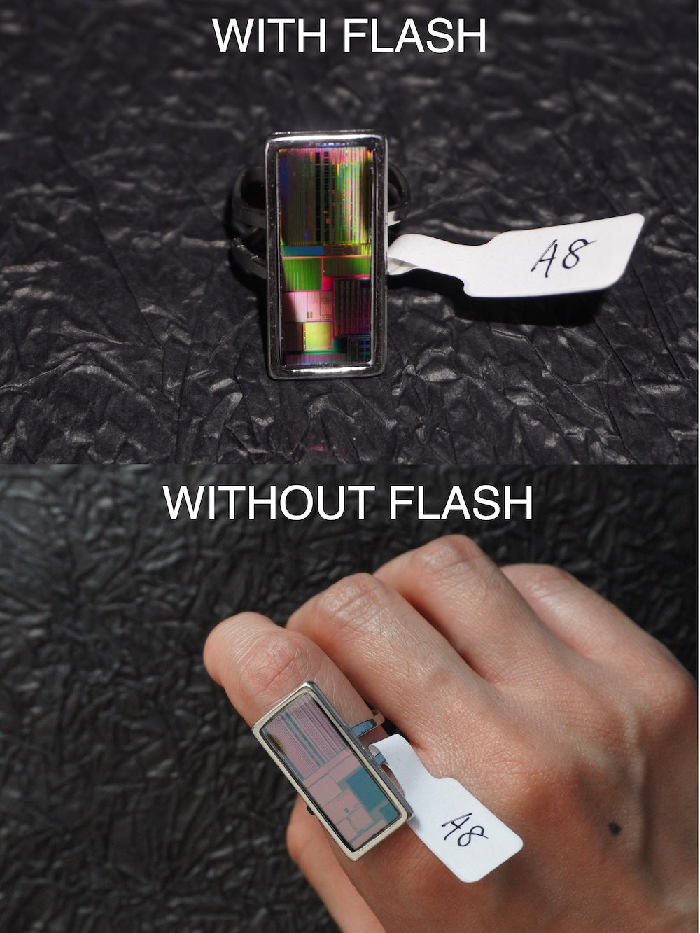 One-of-a-Kind Electronic Chip Ring — Rectangle
