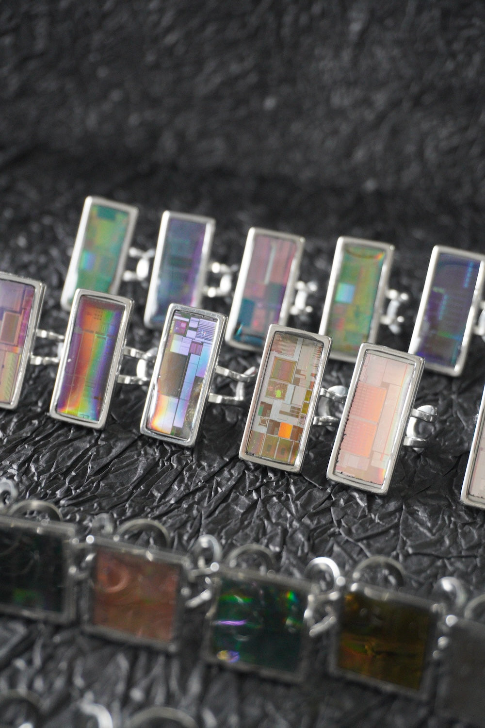 One-of-a-Kind Electronic Chip Ring — Rectangle