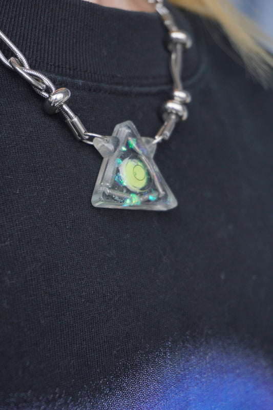 SP002 Triangle Level Futuristic Necklace
