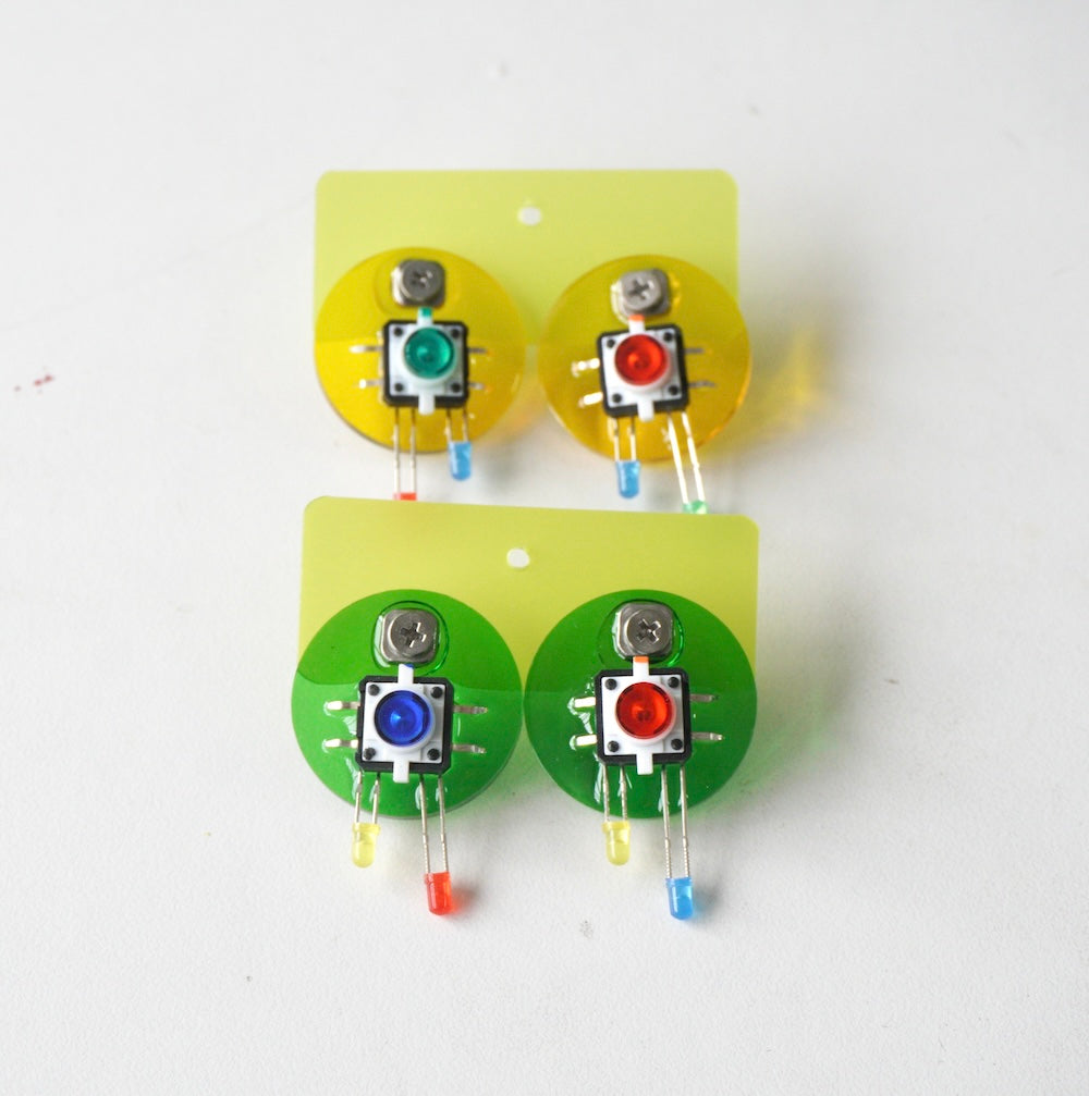 DZE003 Jelly Bubble Electronic Component Earrings(Stainless Steel Earrings)