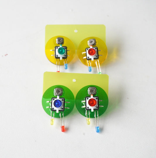 DZE003 Jelly Bubble Electronic Component Earrings(Stainless Steel Earrings)