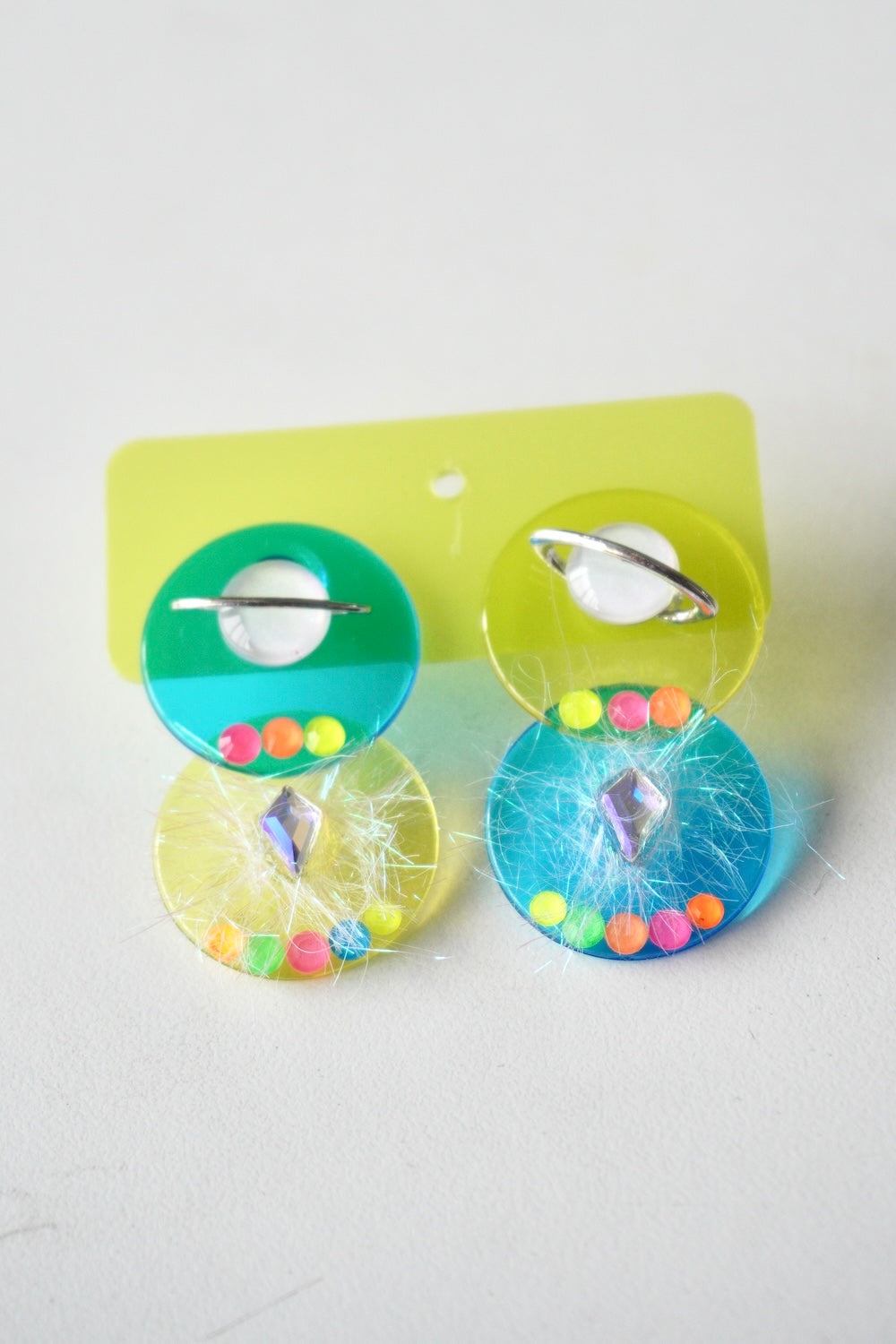 NHE002 Jelly Bubble Plush Cute Earrings(Stainless Steel Earrings)