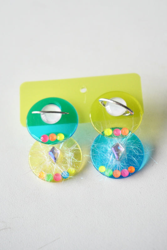 NHE002 Jelly Bubble Plush Cute Earrings(Stainless Steel Earrings)