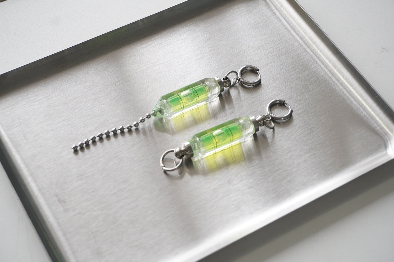 SPE001 Horizontal Asymmetrical Futuristic Earrings(Stainless Steel Earrings)