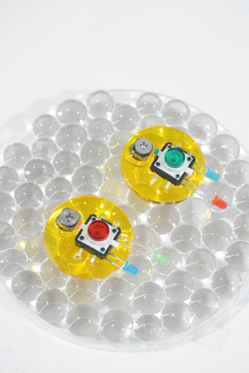 DZE003 Jelly Bubble Electronic Component Earrings(Stainless Steel Earrings)