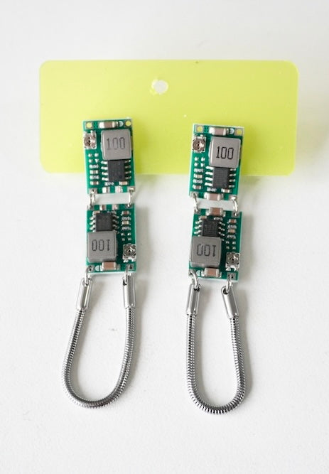 DZE001Circuit Board Tassel Earrings (Stainless Steel Earrings)