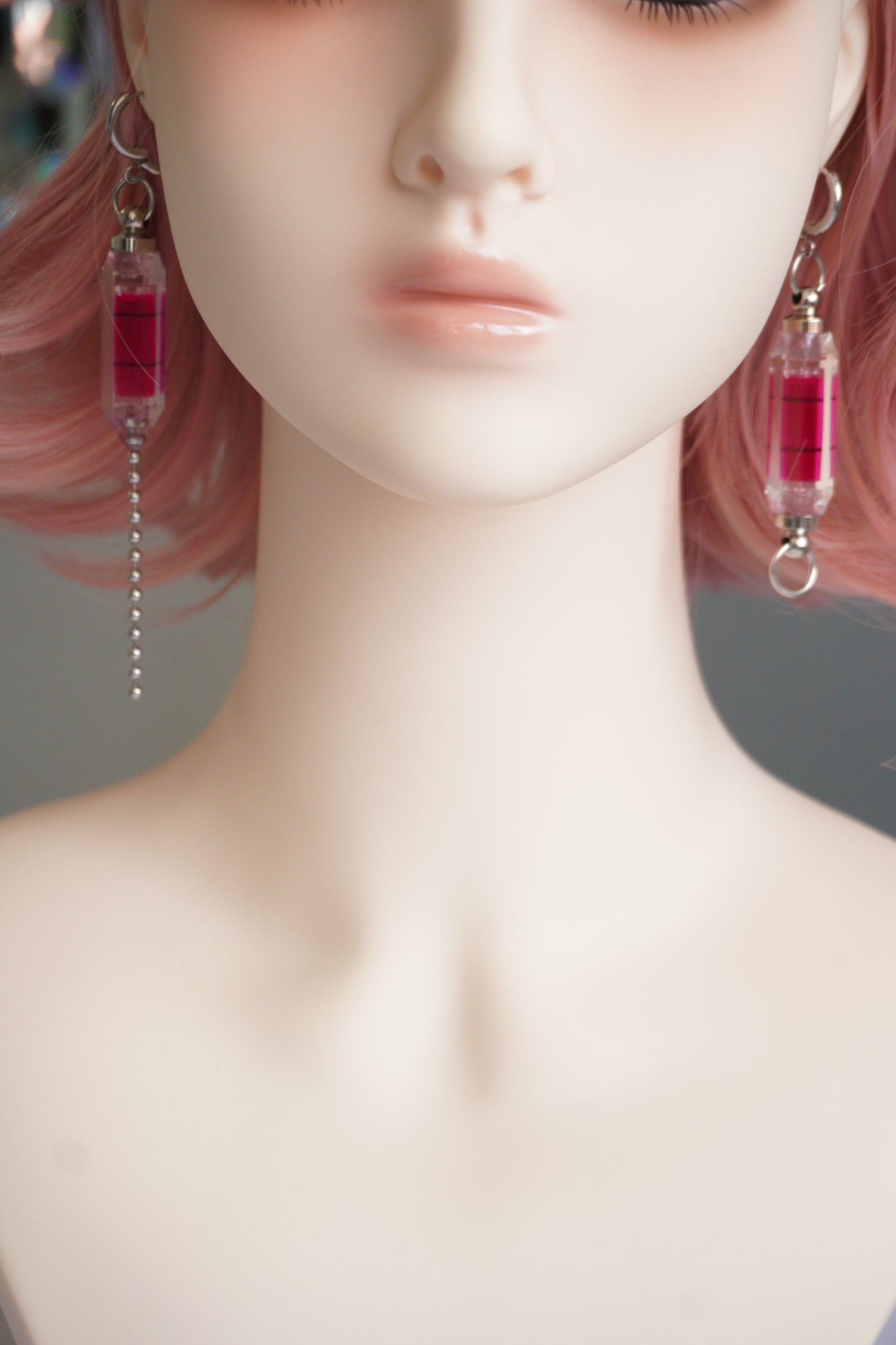 SPE001 Horizontal Asymmetrical Futuristic Earrings(Stainless Steel Earrings)