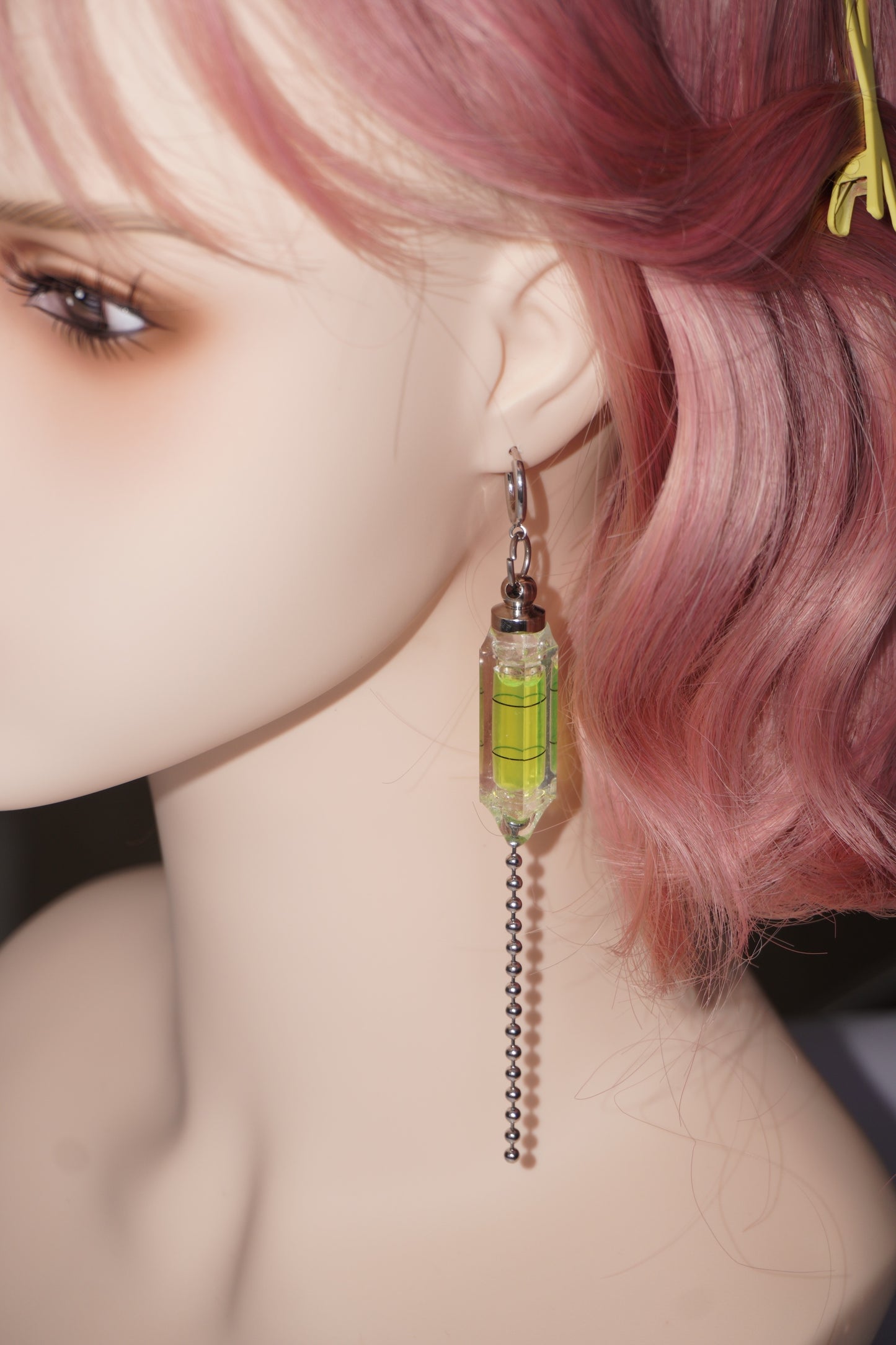 SPE001 Horizontal Asymmetrical Futuristic Earrings(Stainless Steel Earrings)