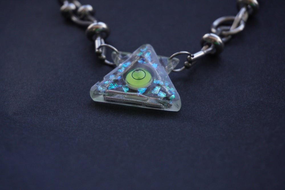 SP002 Triangle Level Futuristic Necklace