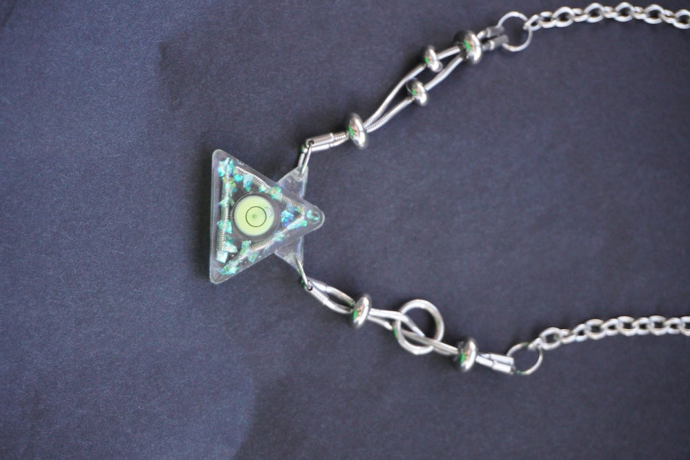 SP002 Triangle Level Futuristic Necklace