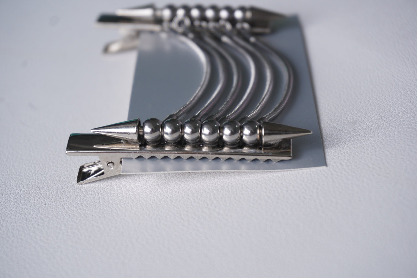 JSOO1 Y2k Stainless Steel Tassel Chain Hair Clips (One item per side)