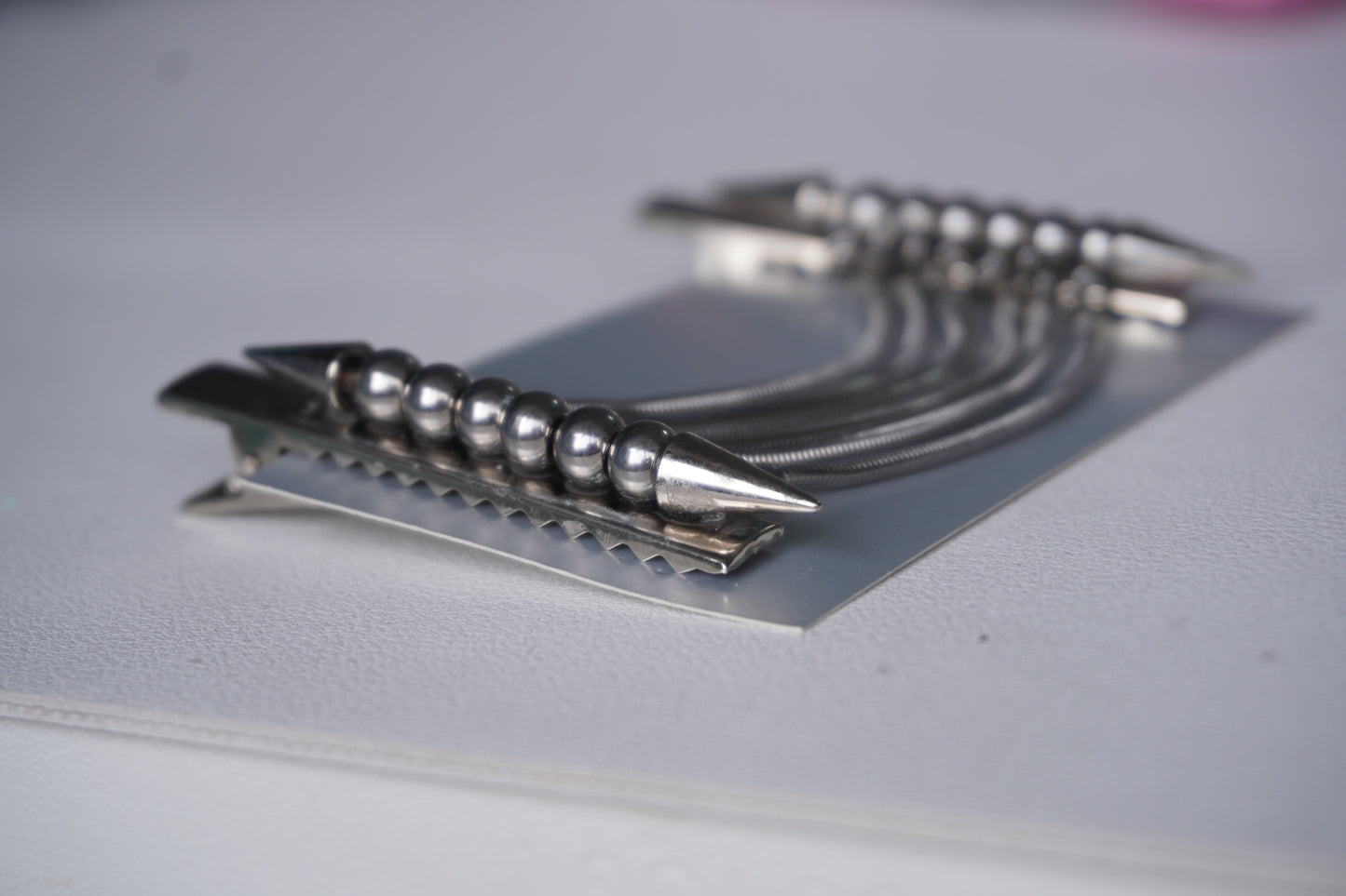 JSOO1 Y2k Stainless Steel Tassel Chain Hair Clips (One item per side)