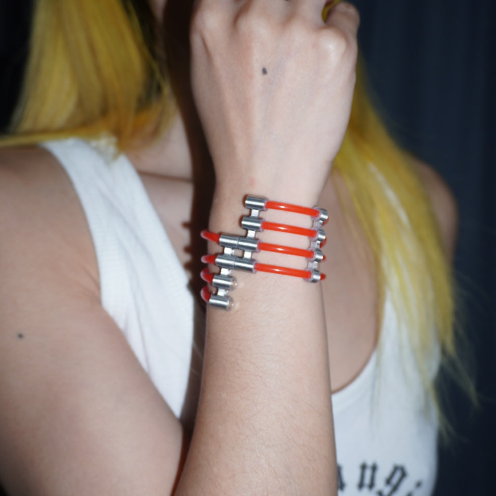 DZ012  Custom Edition Cyberpunk Magnetic Multi-Layer Necklace Detachable for use as a bracelet