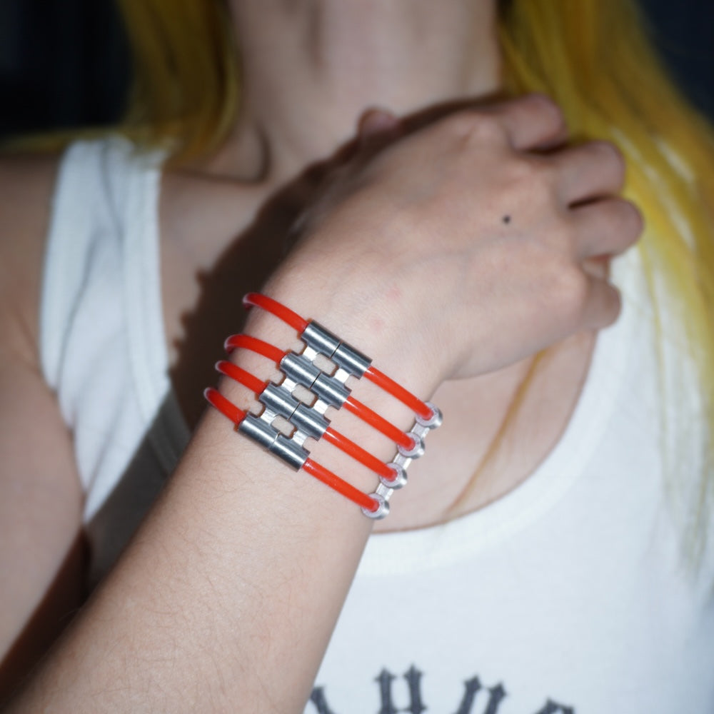 DZ012  Custom Edition Cyberpunk Magnetic Multi-Layer Necklace Detachable for use as a bracelet