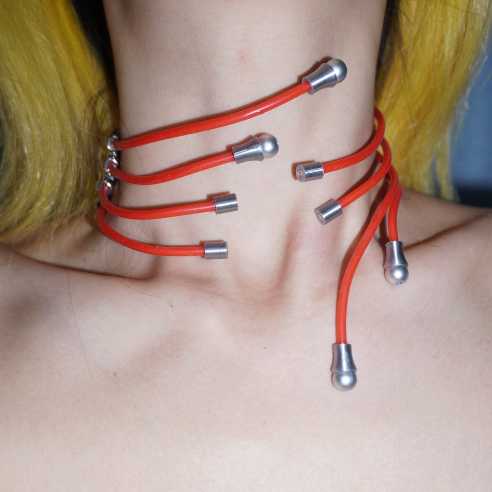 DZ013 Custom Edition Cyberpunk Magnetic Multi-Layer Necklace Detachable Main Body for Customizable Styling