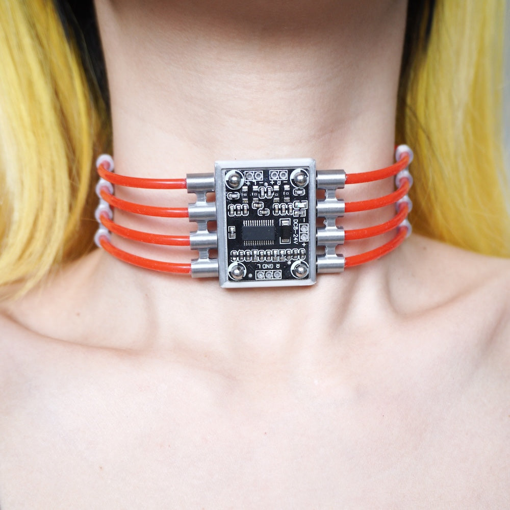 DZ012  Custom Edition Cyberpunk Magnetic Multi-Layer Necklace Detachable for use as a bracelet