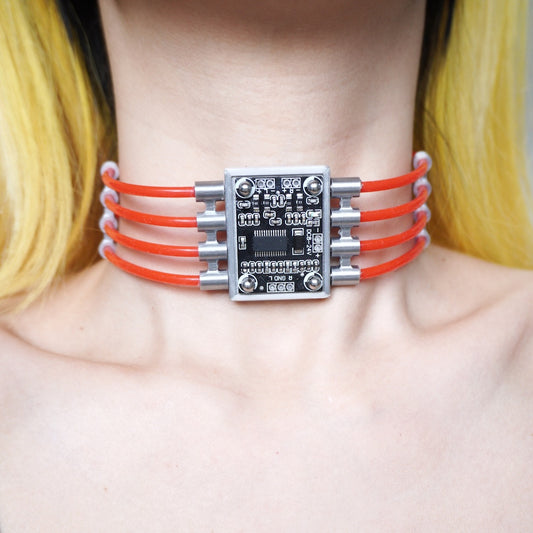 DZ012  Custom Edition Cyberpunk Magnetic Multi-Layer Necklace Detachable for use as a bracelet