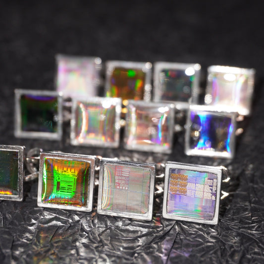 One-of-a-Kind Electronic Chip Ring — Square