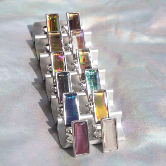 One-of-a-Kind Electronic Chip Ring — Rectangle