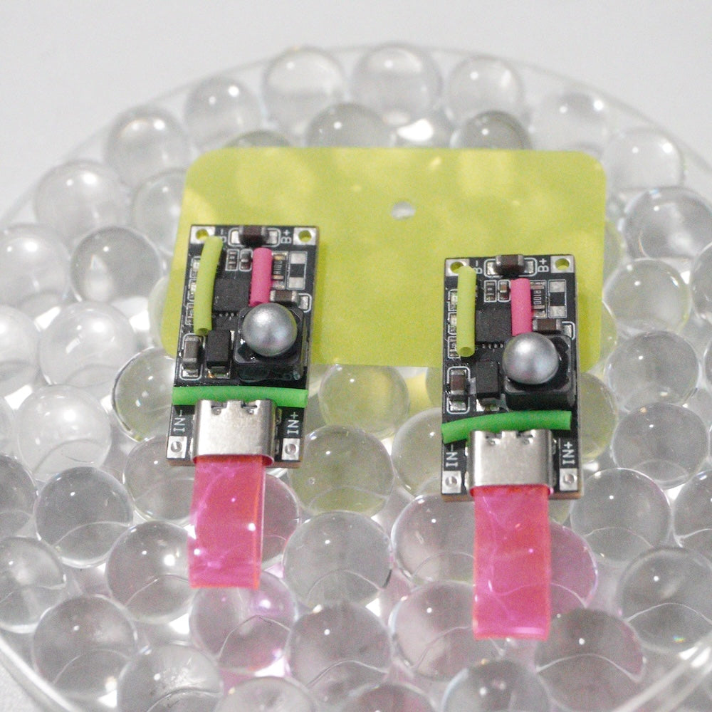 Futuristic Cyberpunk Neon-Pink Electronic Component Stud Earrings — Handcrafted Jewelry