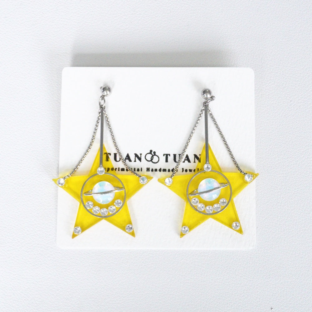 Star Pendant Earrings – One-of-a-Kind Handmade Statement Jewelry
