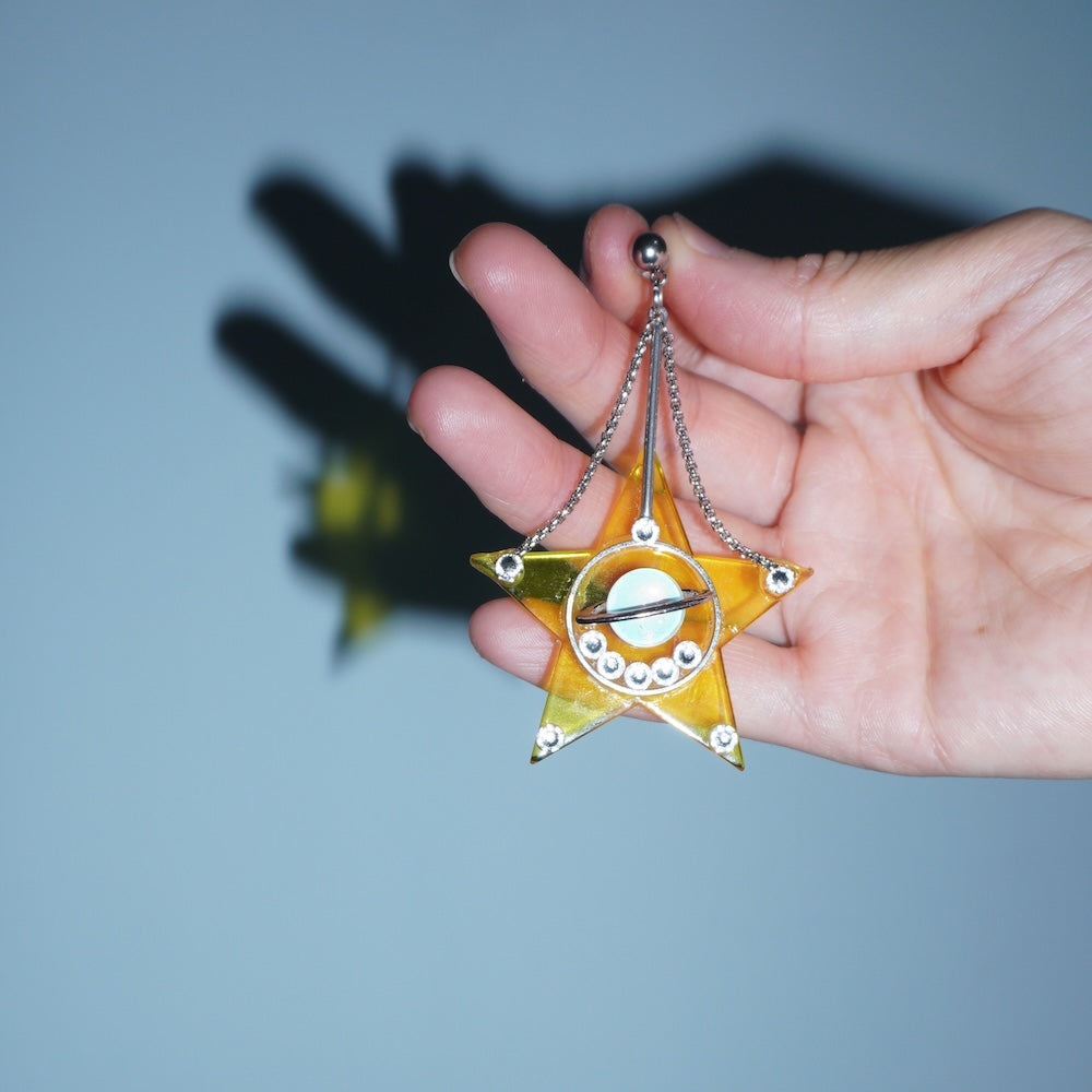 Star Pendant Earrings – One-of-a-Kind Handmade Statement Jewelry