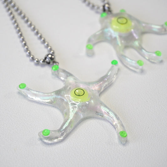 Futuristic Necklace — Handmade Resin Spirit Level Necklace
