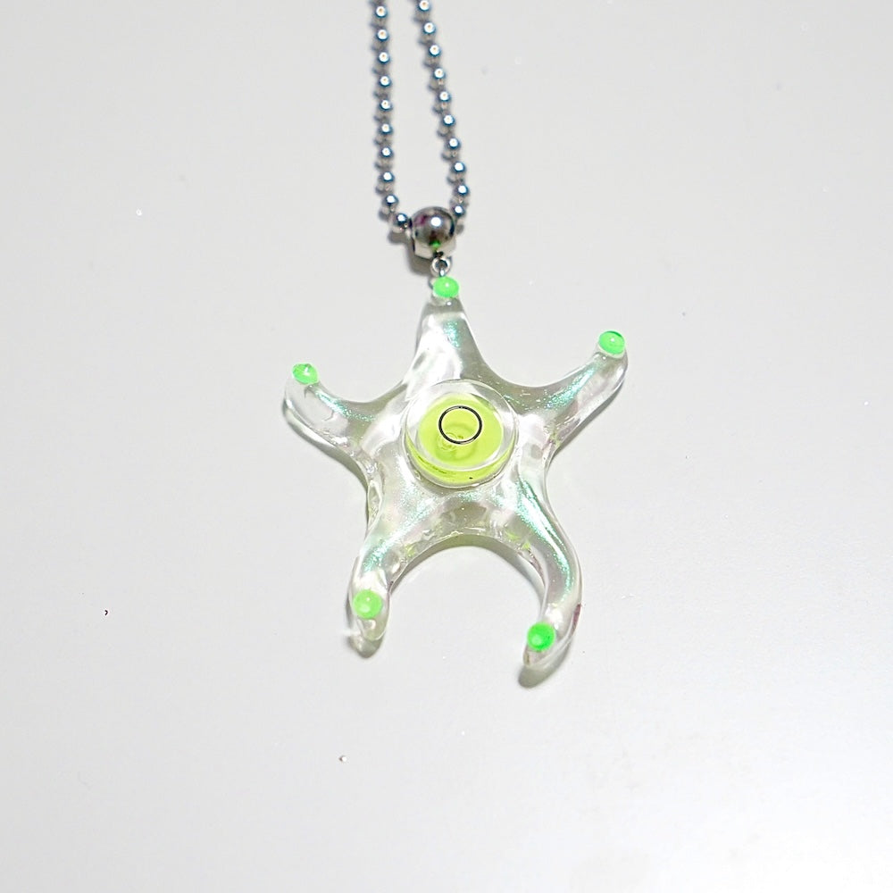 Futuristic Necklace — Handmade Resin Spirit Level Necklace