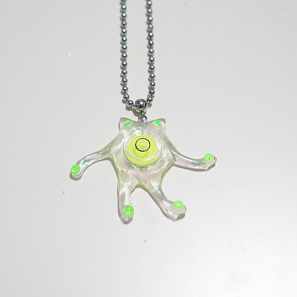 Futuristic Necklace — Handmade Resin Spirit Level Necklace