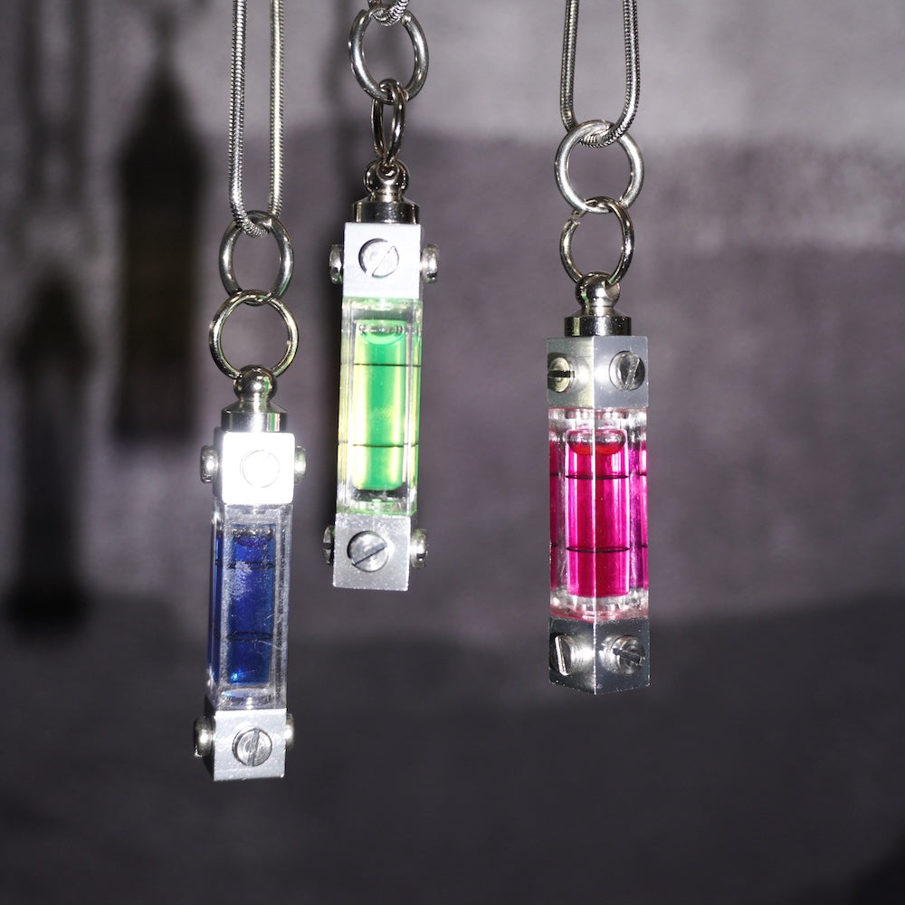 Modular Spirit Level Necklace | Futuristic Cyberpunk Handmade Jewelry(3 Colours)