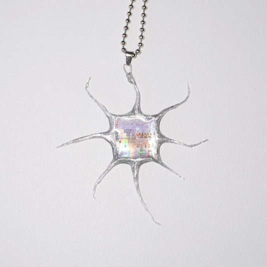 DZ006 Electronic Viruse Silicon Wafer Long Necklace