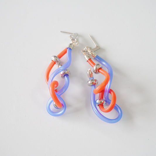 Handmade Cyberpunk Wire Tube Earrings